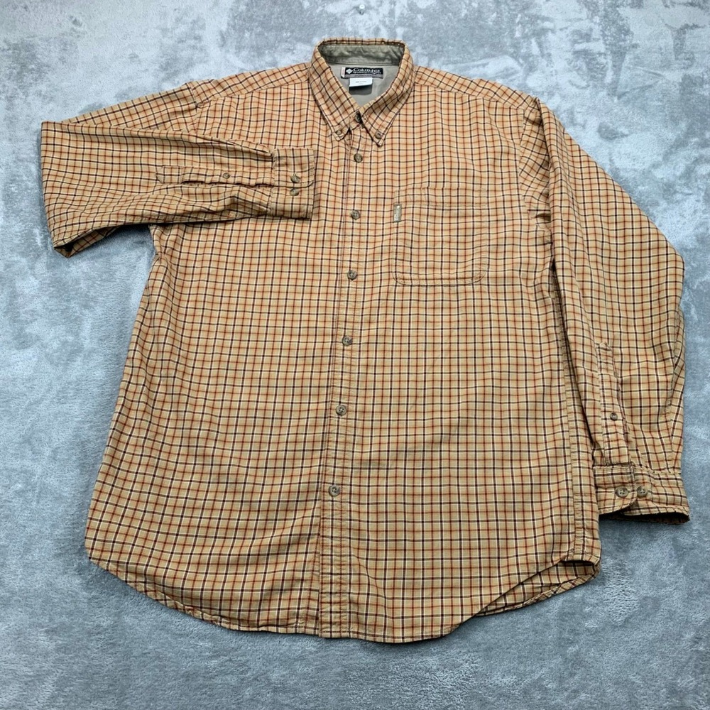 Columbia Button Up Plaid Shirt Long Sleeve Outdoor Casual XCO Mens Medium